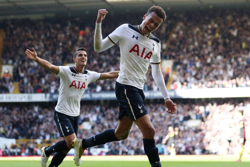 Tottenham's Dele Alli celebrates scoring their second goal in the 2-0 win over Manchester City. Photo: Reuters