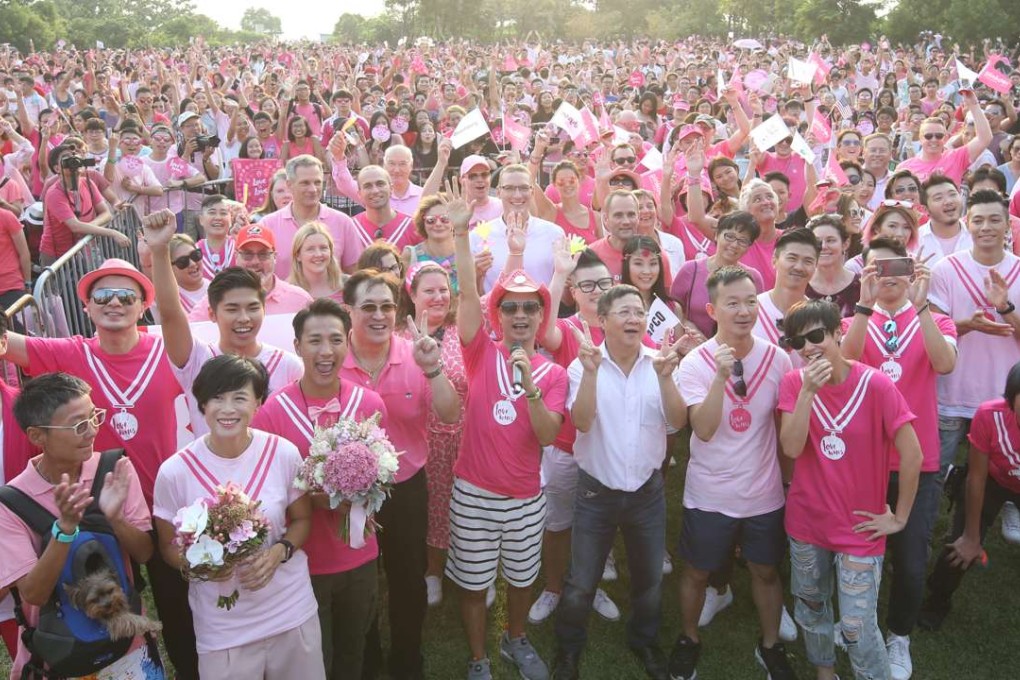 Hong Kong's largest LGBTI carnival, Pink Dot Hong Kong 2016 organized by BigLove Alliance and Pink Alliance at West Kowloon Cultural District. Photo: Dickson Lee