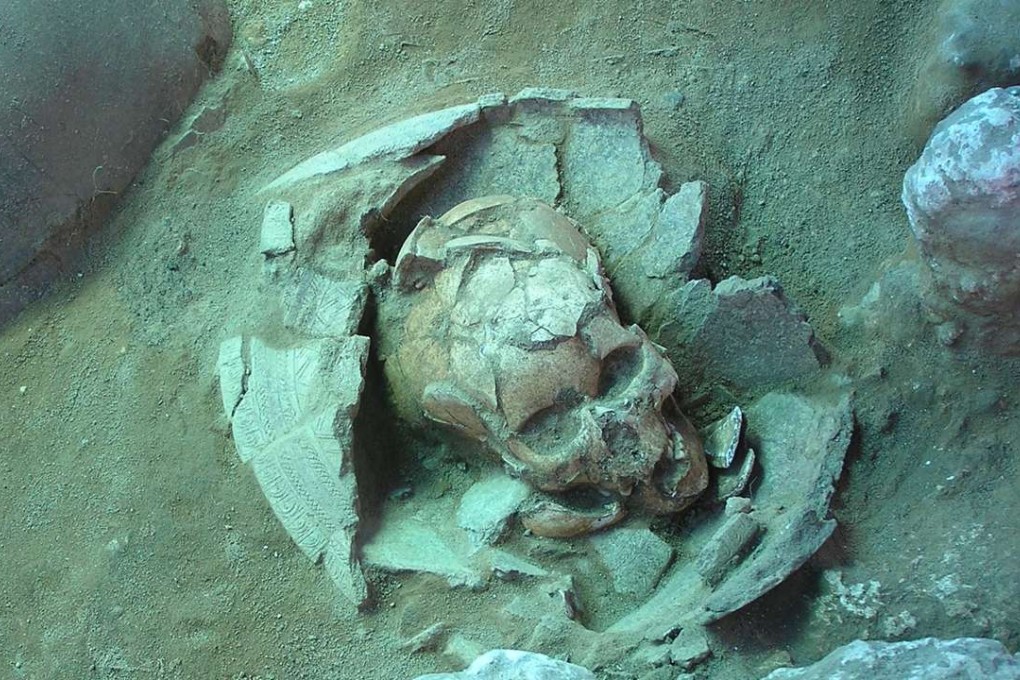 A skeleton from Vanuatu's oldest cemetery outside the capital Port Vila. Photo: AFP