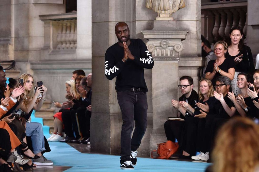 Virgil Abloh takes the applause for his latest collection, which mixed edgy sweatshirts and cool-girl trousers with frilly, ruffled dresses – muddling the conversation he had previously launched about what “street style” is. Photo: AFP