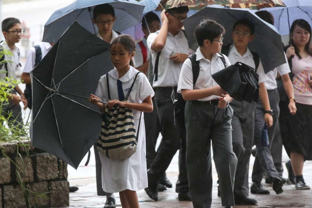 Students in Sham Shui Po make their way to school on the first day of a new term this year. Photo: Edward Wong
