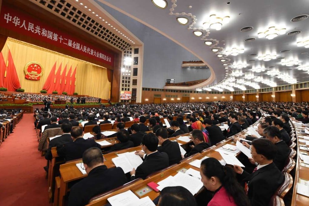 Deputies assemble in the Great Hall of the People in Beijing in March this year for the annual meeting of the National People’s Congress. Photo: Xinhua