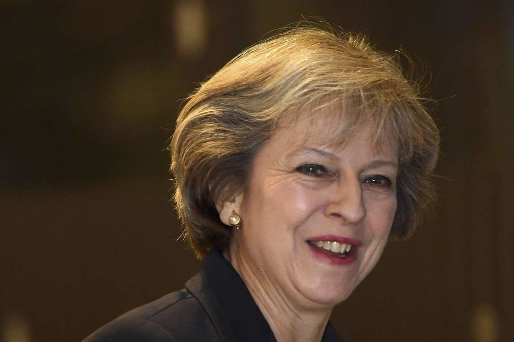 British Prime Minister Theresa May told the Conservative Party conference on Sunday that the UK would formally start Brexit negotiations by the end of March next year. Photo: Reuters