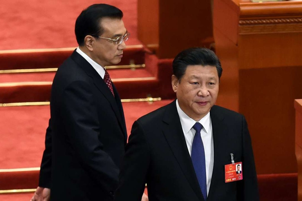 Chinese Premier Li Keqiang (left) and President Xi Jinping. Beijing has encouraged mainland companies to buy assets and technology from abroad. Photo: AFP