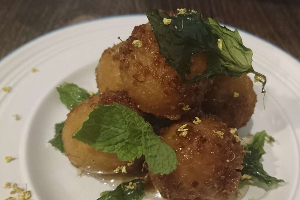 Doughnuts with osmanthus glaze. Photos: Elaine Yau