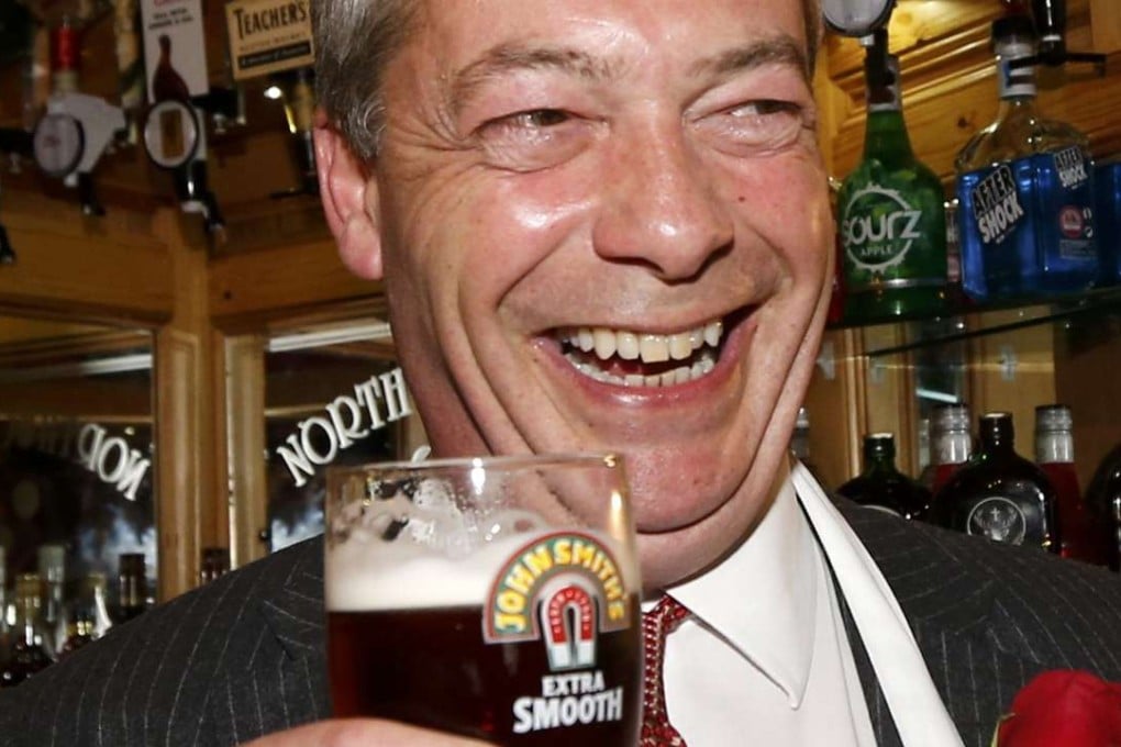 Former UKIP leader Nigel Farage is known to enjoy a drink. Photo: Reuters