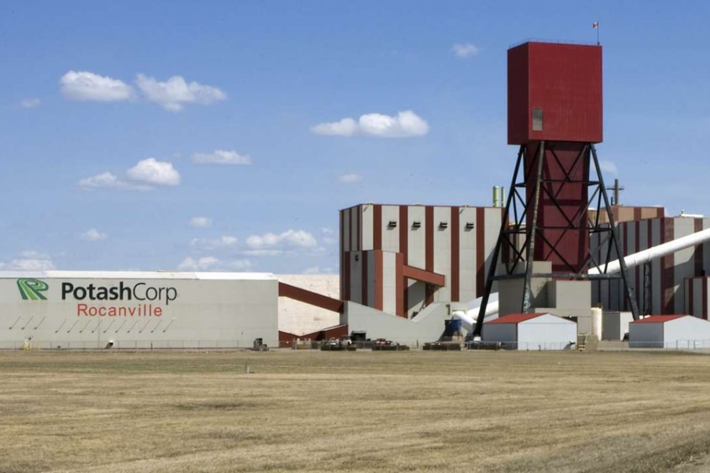 The Rocanville potash mine owed by the Potash Corporation of Saskatchewan Inc., in Rocanville, Saskatchewan, Canada. Photo: The Canadian Press via AP