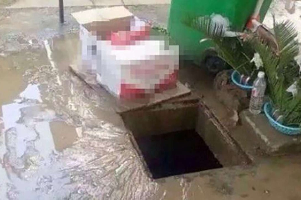 Xiao Lin, 11, fell down the open manhole and vanished during heavy rains on September 28. Photo: SCMP Pictures