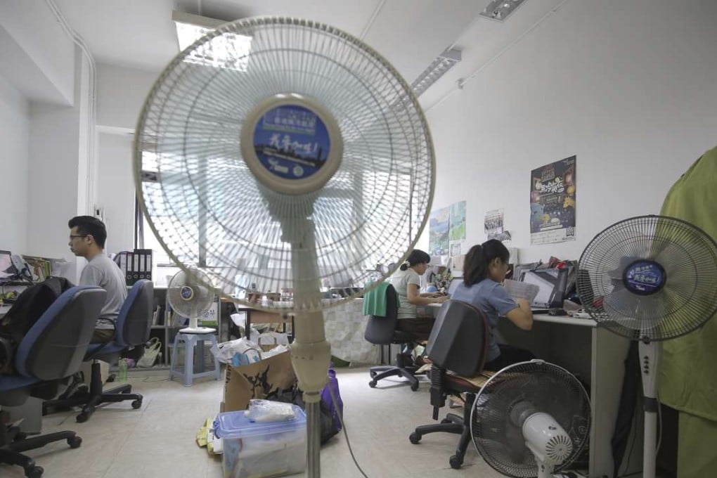 Fans in the Green Sense office. Photo: Paul Yeung