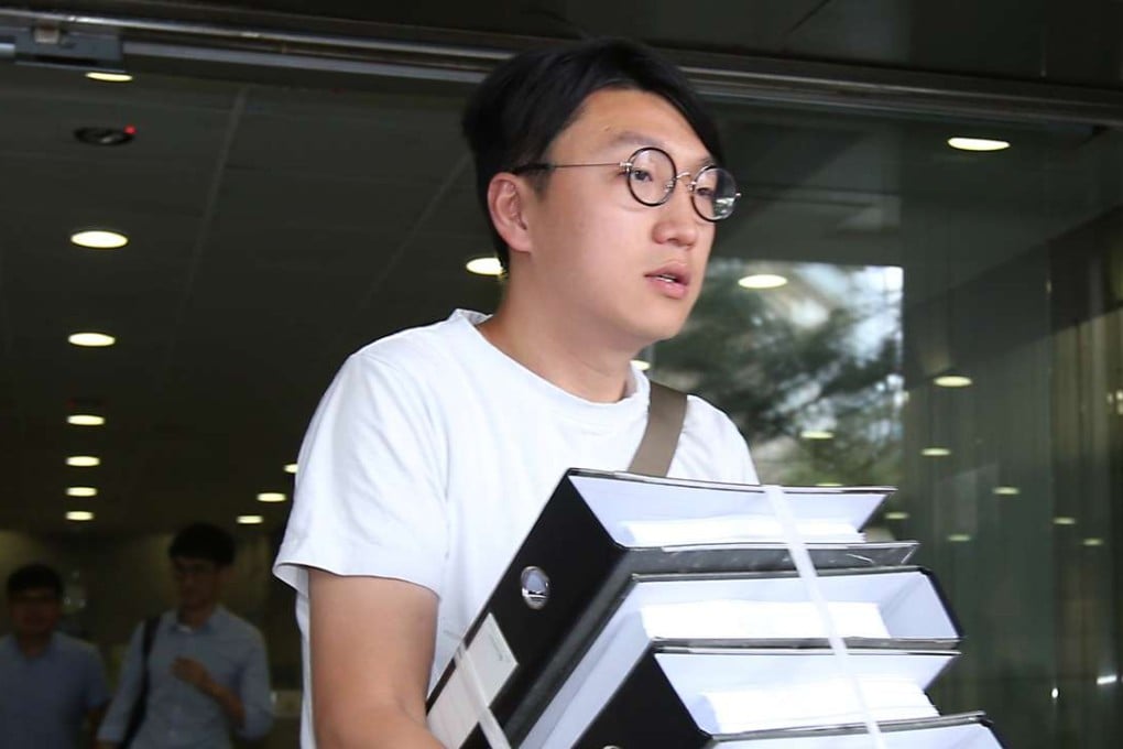 Edward Leung Tin-kei, pictured last month, filed his writ at the High Court in Admiralty on Friday. Photo: Dickson Lee