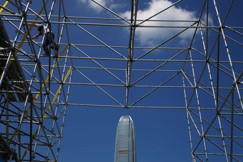 Blue skies over Central on Thursday morning give no indication that a tropical storm is approaching. Photo: Sam Tsang