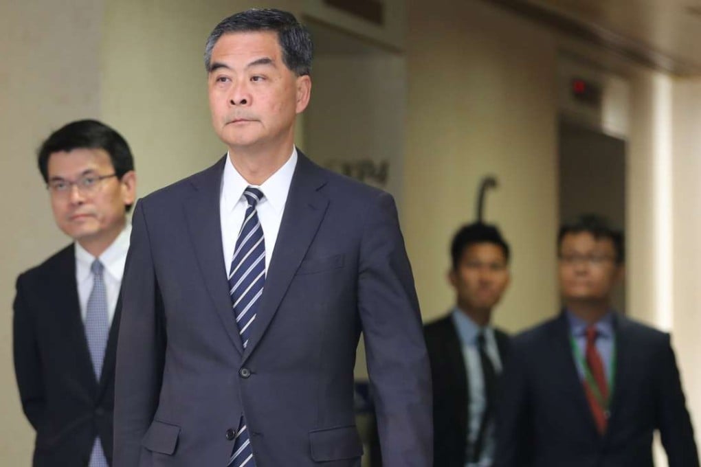 Chief Executive Leung Chun-ying criticises those who are opposing housing projects. Photo: Edward Wong