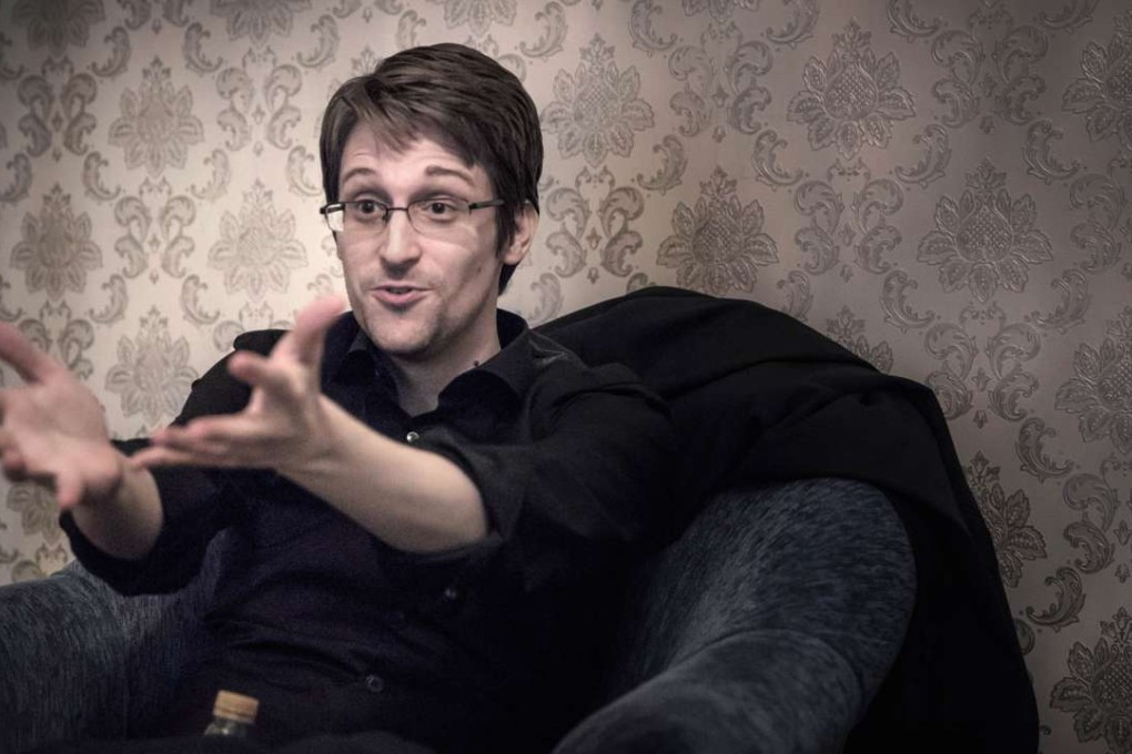 Edward Snowden is pictured during an interview in Moscow. He has donated money to the asylum seekers who housed him in Hong Kong. Photo: AFP