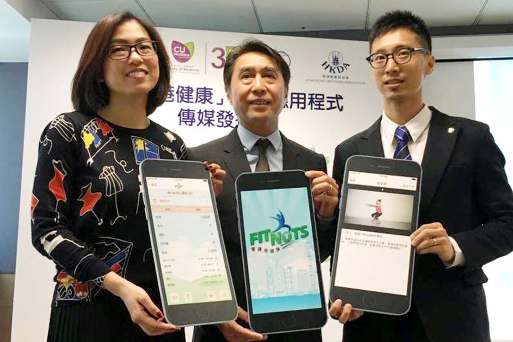 Sylvia Lam (left), Gary Mak and Hardaway Chan promote the new app. Photo: Raymond Yeung