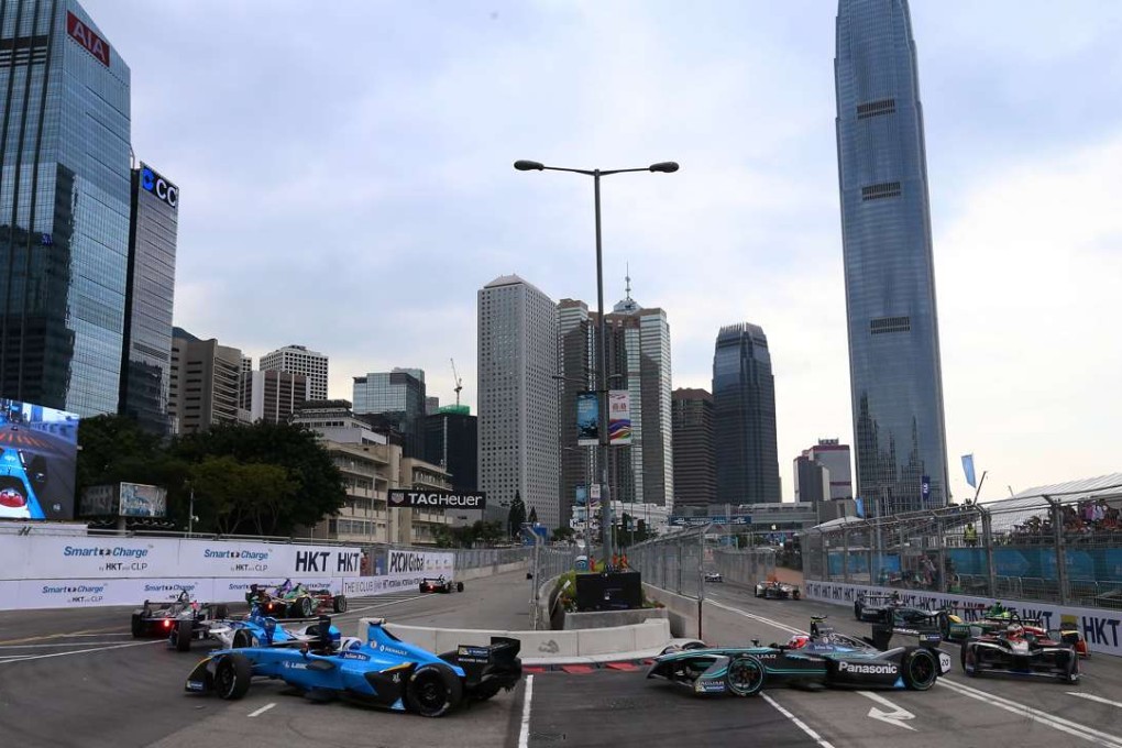 Racing gets into gear for the FIA Formula E Hong Kong ePrix at the Central harbourfront on October 9. Photo: K. Y. Cheng