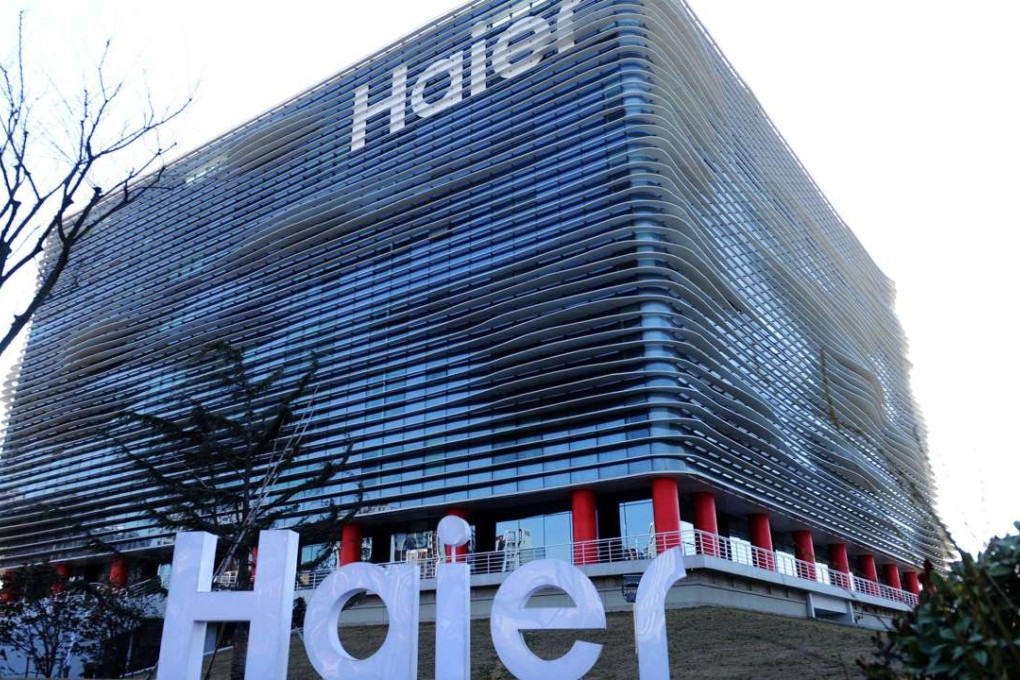 The headquarters in Qingdao of Haier Group, whose US$5.6 billion takeover of General Electric’s appliance business was completed in June. Photo: AP
