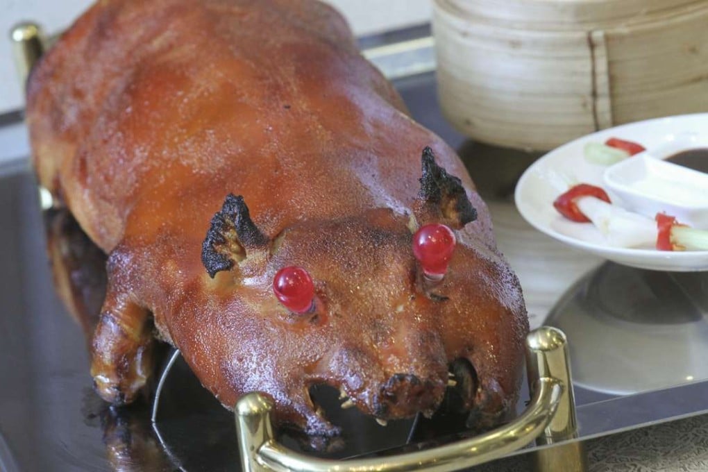 Roast suckling pig at Asiania in Wan Chai. Photo: May Tse