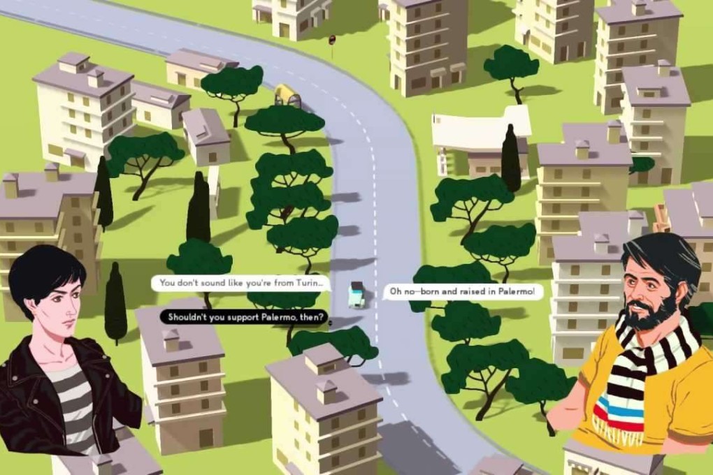 A still from the game Wheels of Aurelia.