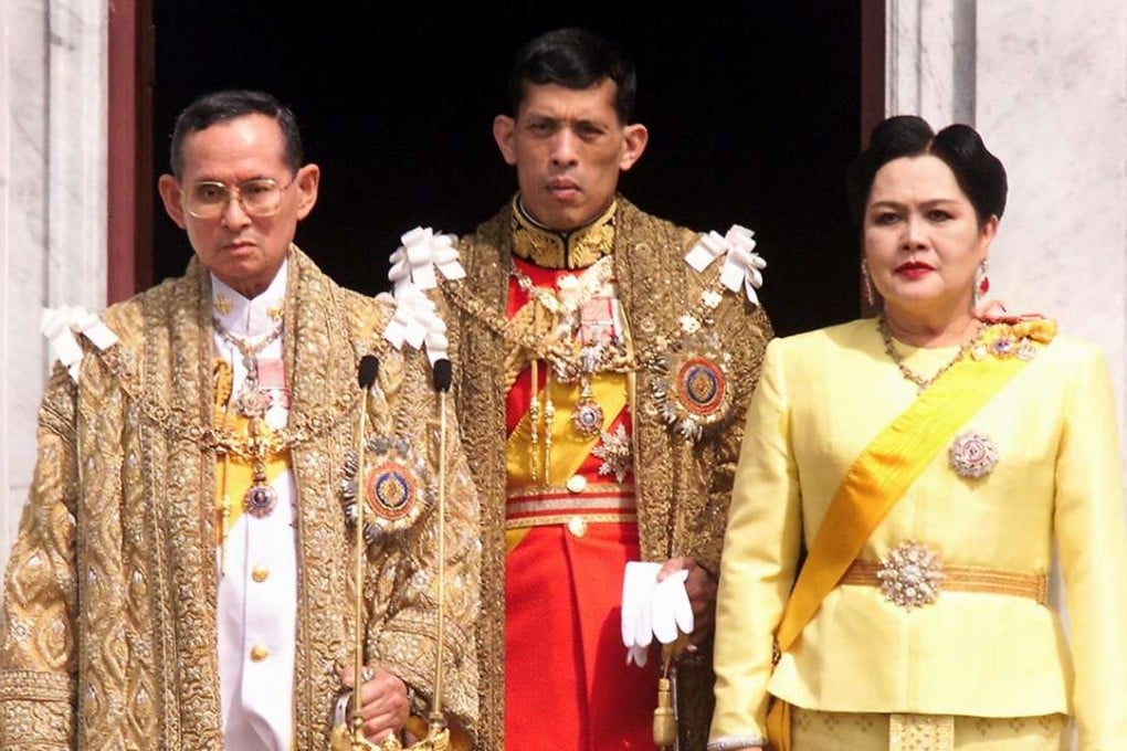 Thai King Bhumibol Adulyadej, Crown Prince Maha Vajiralongkorn and Queen Sirikit in 1999. Photo: AFP