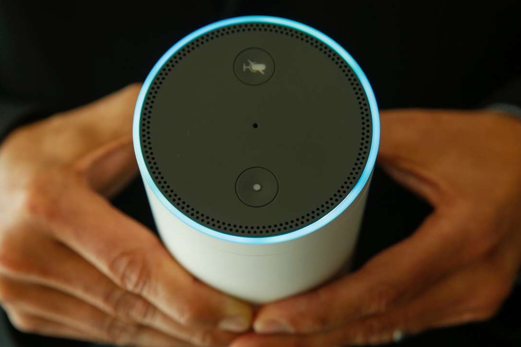 The Amazon Echo voiced-controlled home assistant speaker. Photo: Bloomberg