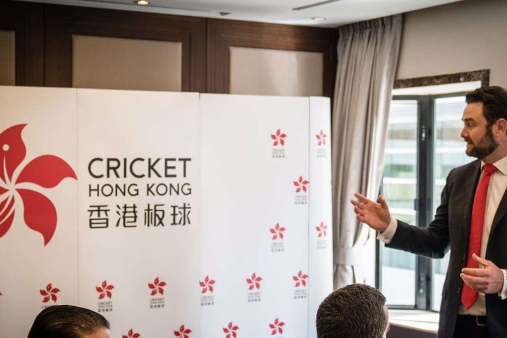 Tim Cutler introduces the Cricket Hong Kong concept at Hong Kong Cricket Club. Photo: Cricket Hong Kong