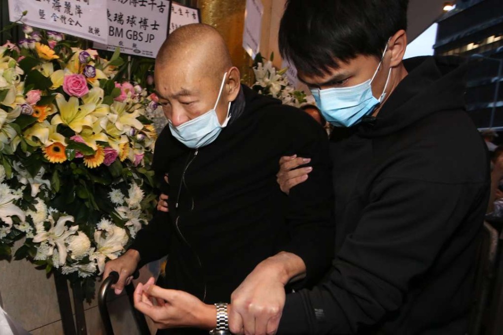 Joseph Lau Luen-hung attends Cheng Yu-tung’s funeral at Hong Kong Funeral Home in North Point. Photo: Edmond So