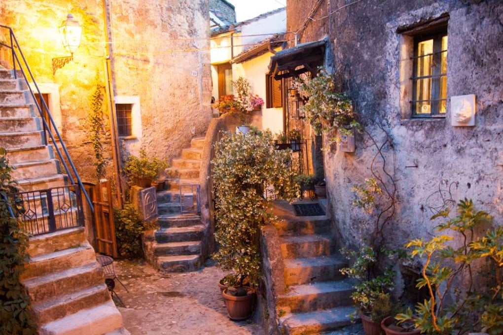 A street scene in Calcata, in Italy’s Viterbo province. Pictures: Gary Jones