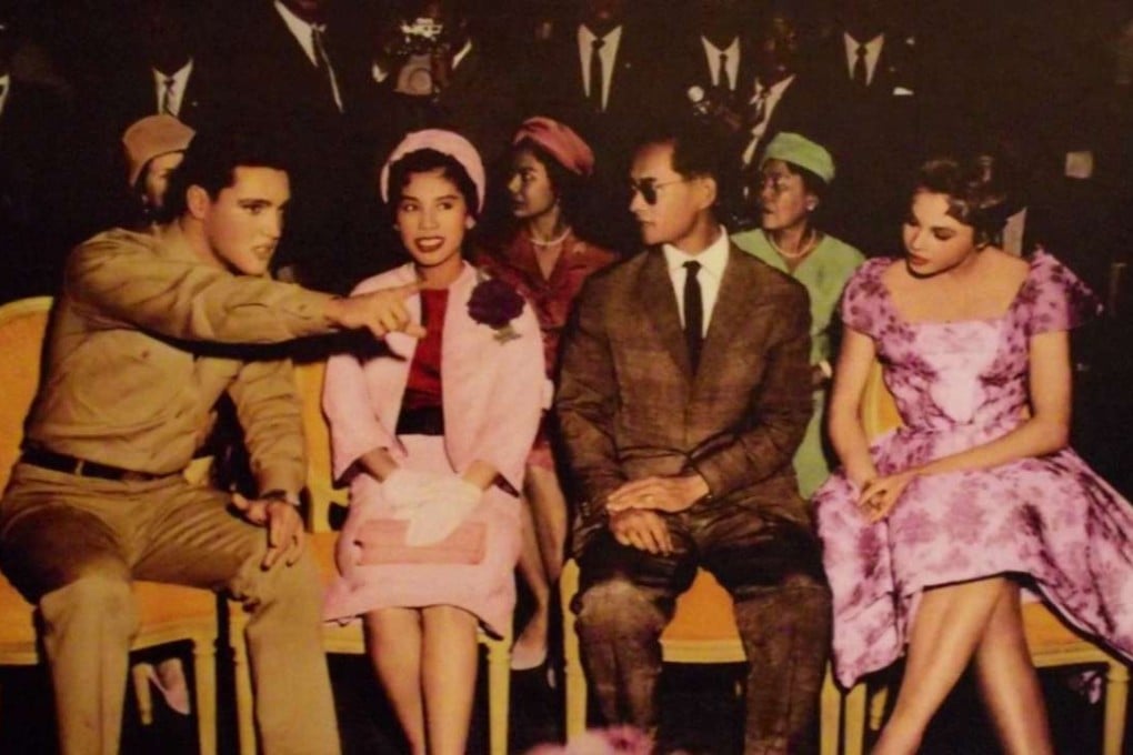 Thailand’s King Bhumibol and Queen Sirikit (middle) with Elvis Presley (left) in 1960.