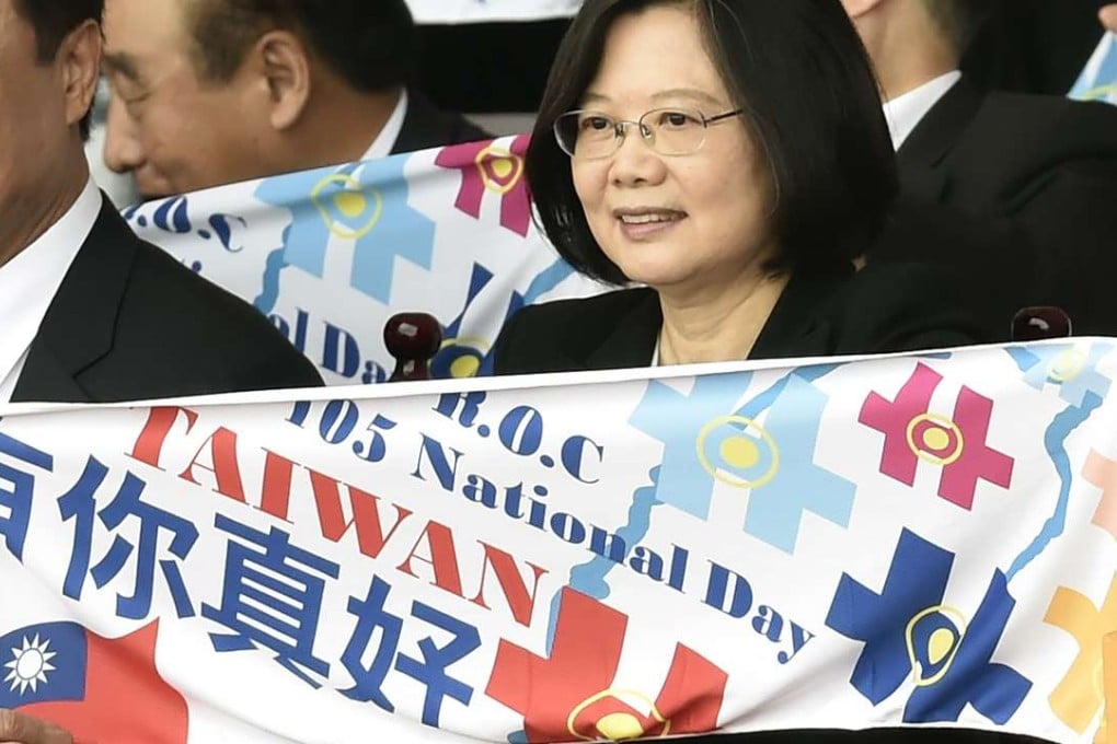 Tsai Ing-wen celebrates Taiwan’s national day. Photo: AFP
