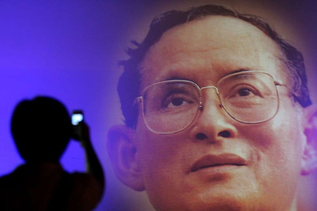 A picture of Thailand's King Bhumibol Adulyadej at an exhibition featuring his life ahead of celebrations in 2006 to mark the 60th anniversary of his accession to the throne. Photo: Reuters