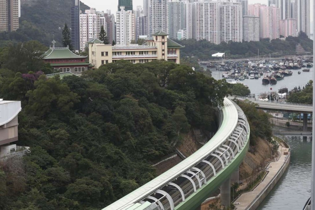 South Island MTR Line carves its way through Wong Chuk Hang towards Aberdeen Harbour. The area’s farmers once exchanged their produce for seafood with the fishermen in Aberdeen. Photo: Jonathan Wong