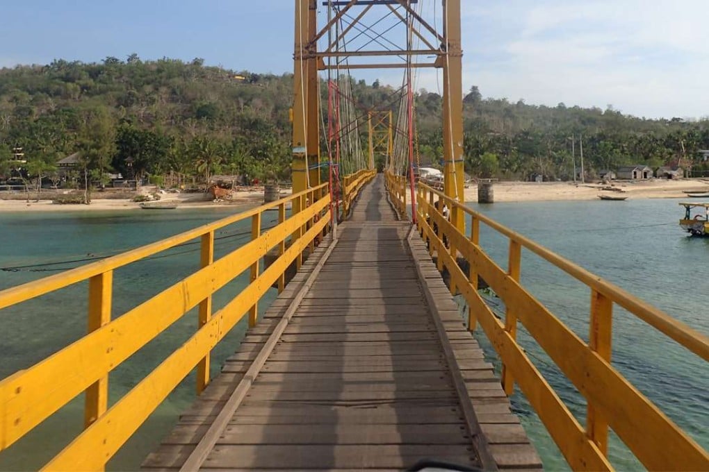 A file photo of the “Yellow Bridge” connecting Nusa Lembongan and Nusa Ceningan. Photo: Reuters