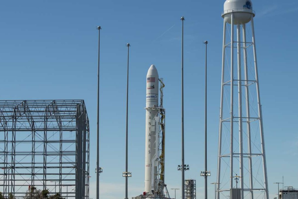 Orbital ATK Antares rocket at Nasa's Wallops Flight Facility in Virginia. Photo: AP