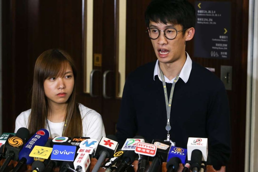 Yau Wai-ching (left) and Sixtus Leung have had a rethink on the Legco oath. Photo: Dickson Lee