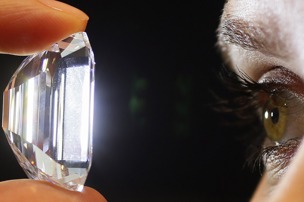 A natural 100-carat diamond. The largest polished synthetic diamond is about 10 carats. Photo: Stefan Wermuth/Reuters