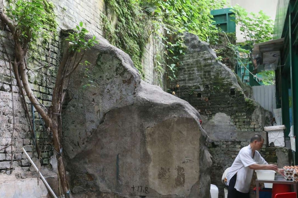 Remains of residential houses on Cochrane Street and Gutzlaff Street in Central. Photo: K. Y. Cheng