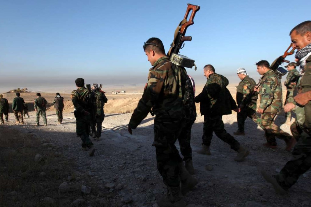 Peshmerga forces in the east of Mosul take part in the operation to drive out Islamic State militants from their stronghold. Photo: Reuters