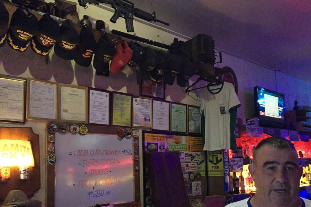 Former US marine Richard Haulet who owns a bar frequented by other American veterans, in Olongapo city in the Philippines. Photo: Reuters
