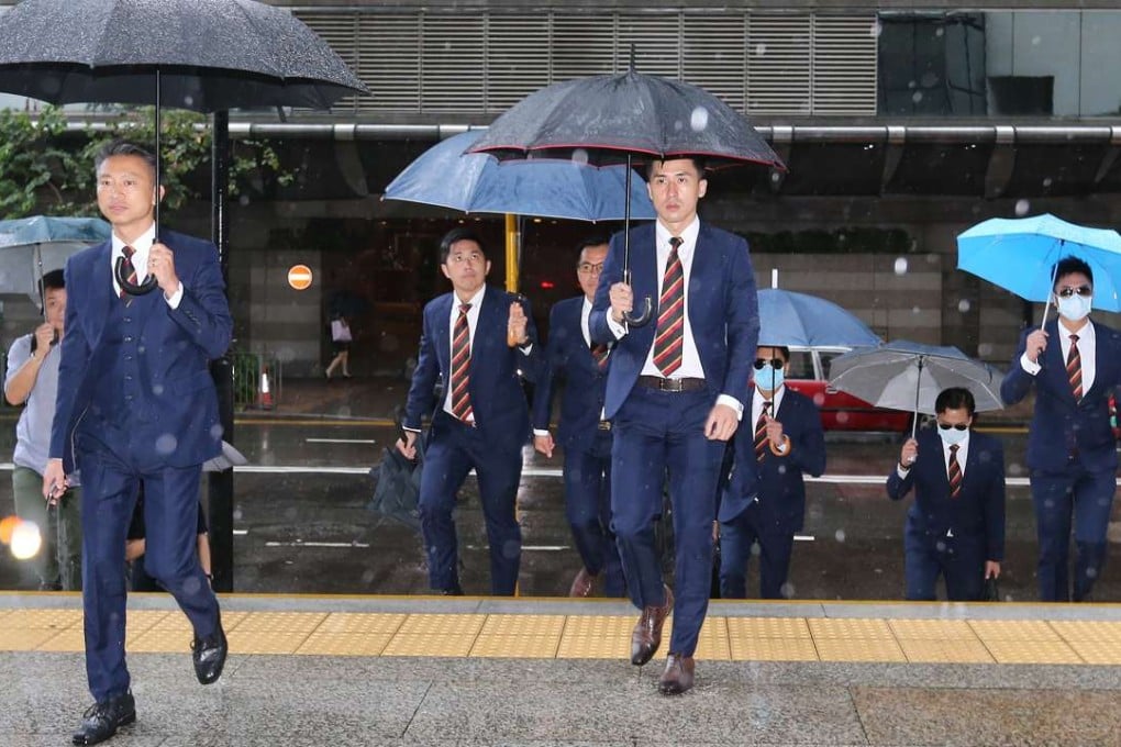 The police officers accused of beating Civic Party member Ken Tsang during the Occupy protests in 2014. Photo: Dickson Lee