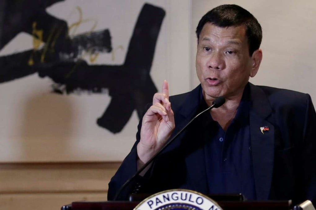 Philippine President Rodrigo Duterte says he will wait for his Chinese counterpart to raise the South China Sea issue. Photo: Reuters