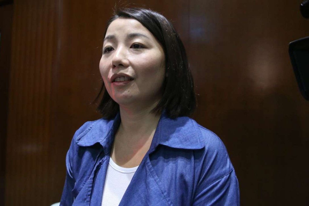 Lau Siu-lai of Democracy Groundwork in the Legco building on Wednesday. Photo: Sam Tsang