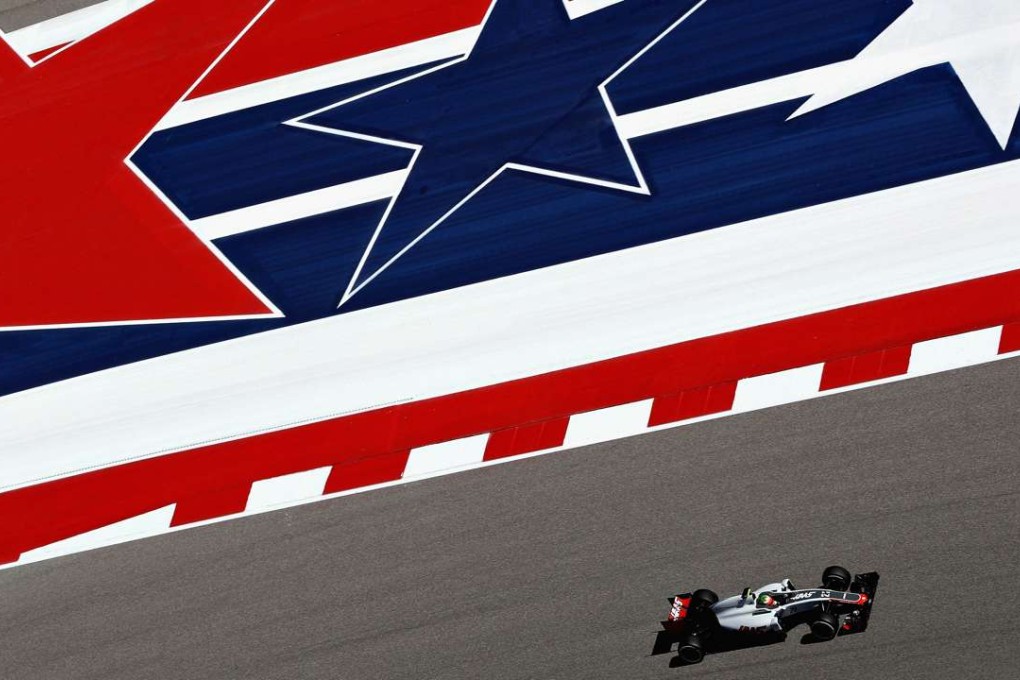 Esteban Gutierrez of Mexico driving the (21) Haas F1 Team Haas-Ferrari VF-16 Ferrari 059/5 turbo on track during practice for the United States Formula One Grand Prix at Circuit of The Americas on October 21, 2016 in Austin, United States. Mark Thompson/Getty Images/AFP == FOR NEWSPAPERS, INTERNET, TELCOS & TELEVISION USE ONLY ==