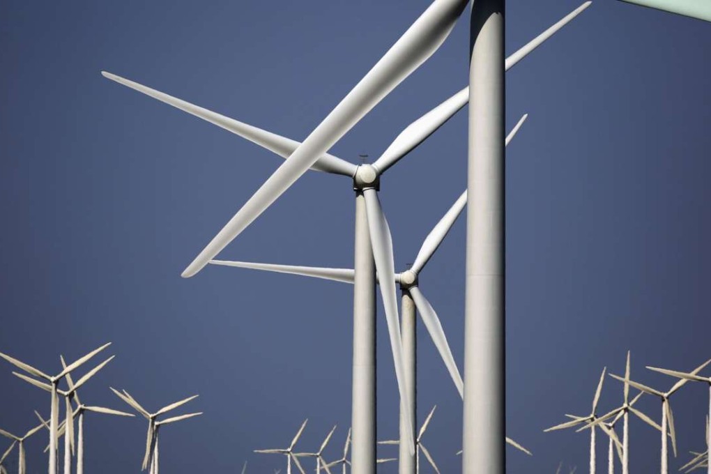 A wind farm in Guazhou, 950km northwest of Lanzhou, Gansu Province. Photo: Reuters