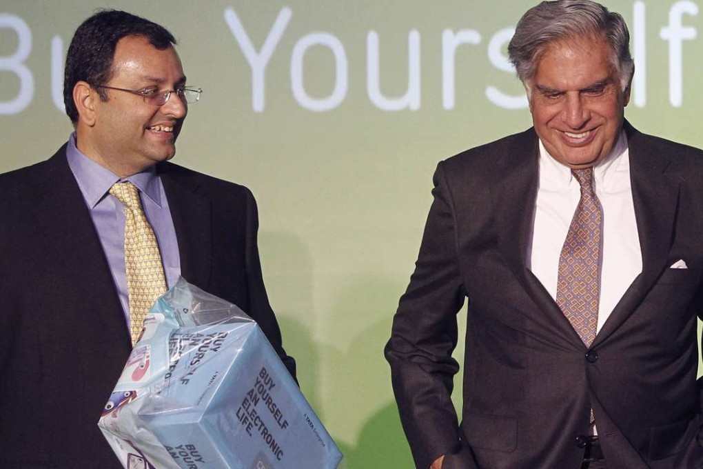 Tata Group’s Ratan Tata and Cyrus Mistry in happier times. Photo: Reuters