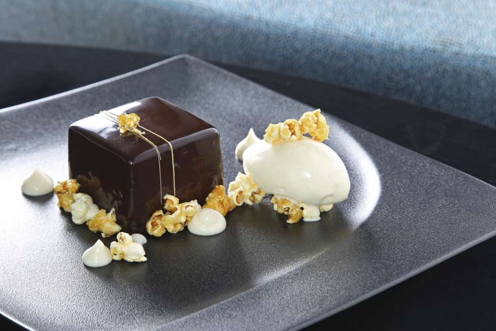 Pavé of Guanaja 70 per cent Valrhona chocolate by Skye.