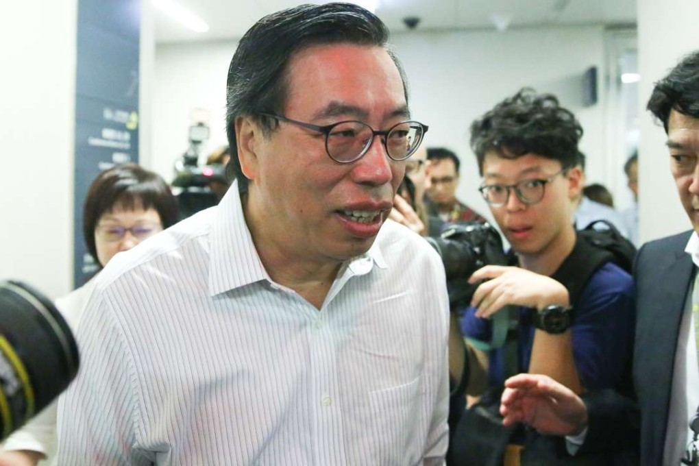 Legco president Andrew Leung said he would not allow the Youngspiration duo to take their oaths until the judicial review was over. Photo: Sam Tsang