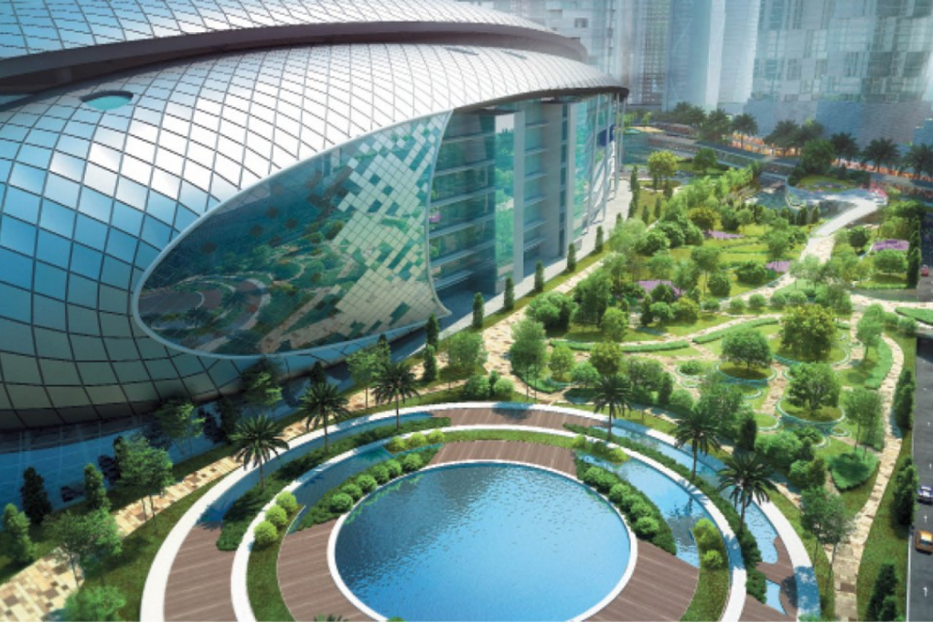 An artist's impression of the project's central park and MITEC. Photo: Naza TTDI