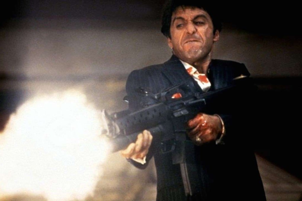 Al Pacino in Scarface (1983), which was directed by Brian De Palma.