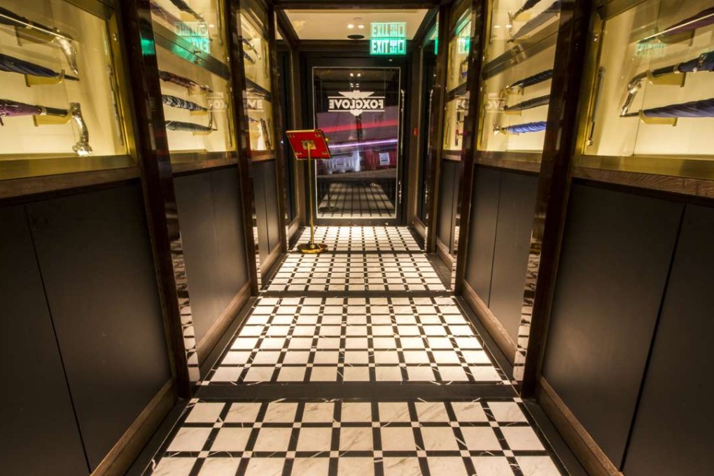 Umbrellas line the exterior of Foxglove. Photo: Christopher DeWolf.