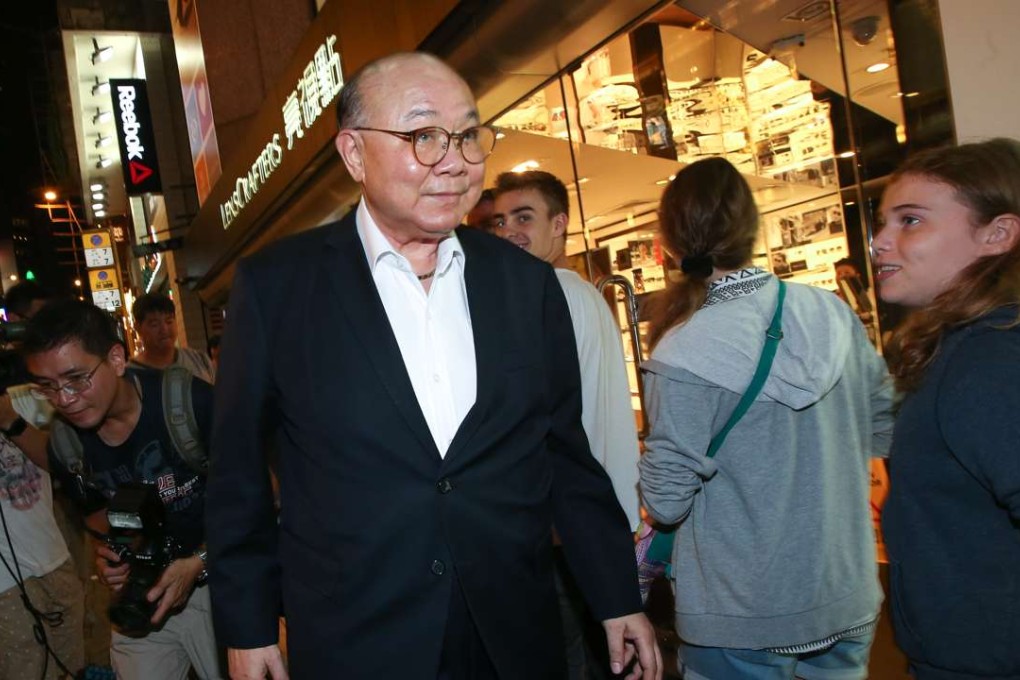 Woo Kwok-hing on Wednesday after announcing he will run for chief executive. Photo: David Wong